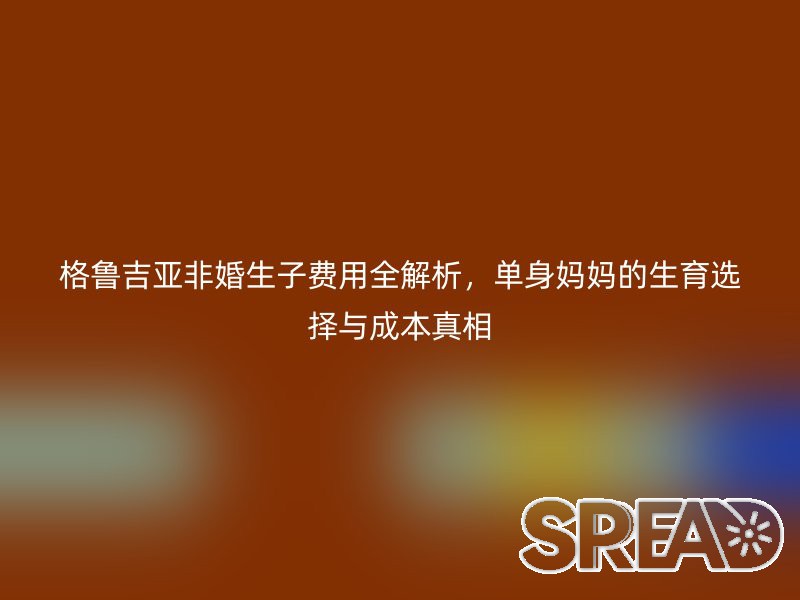 格鲁吉亚非婚生子费用全解析，单身妈妈的生育选择与成本真相