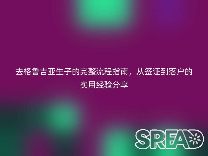 去格鲁吉亚生子的完整流程指南，从签证到落户的实用经验分享
